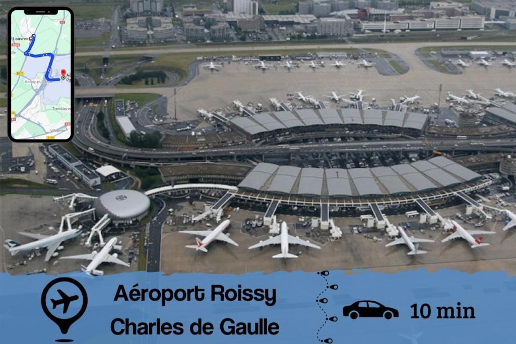 Appartement Smart House Airport Cdg, Asterix à Louvres Extérieur photo
